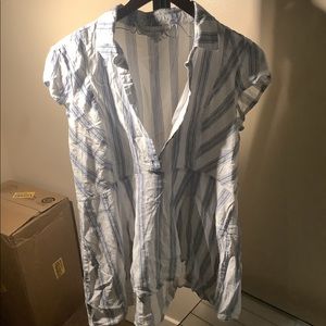 Striped button up blouse